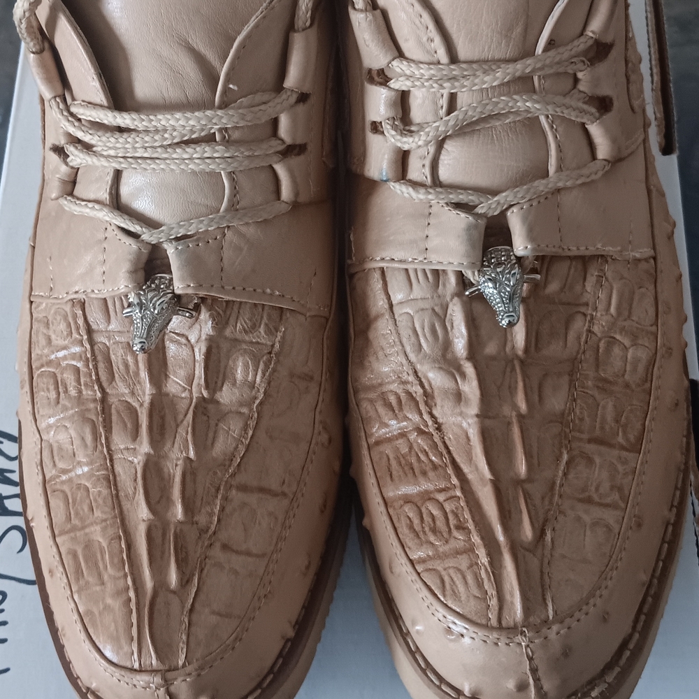 Men's Los Altos Tan Crocodile Pattern Boots